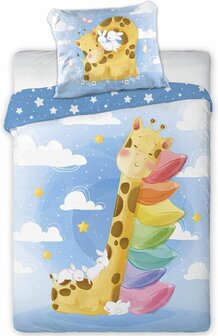 Babydekbedovertrek 100x135 Giraf